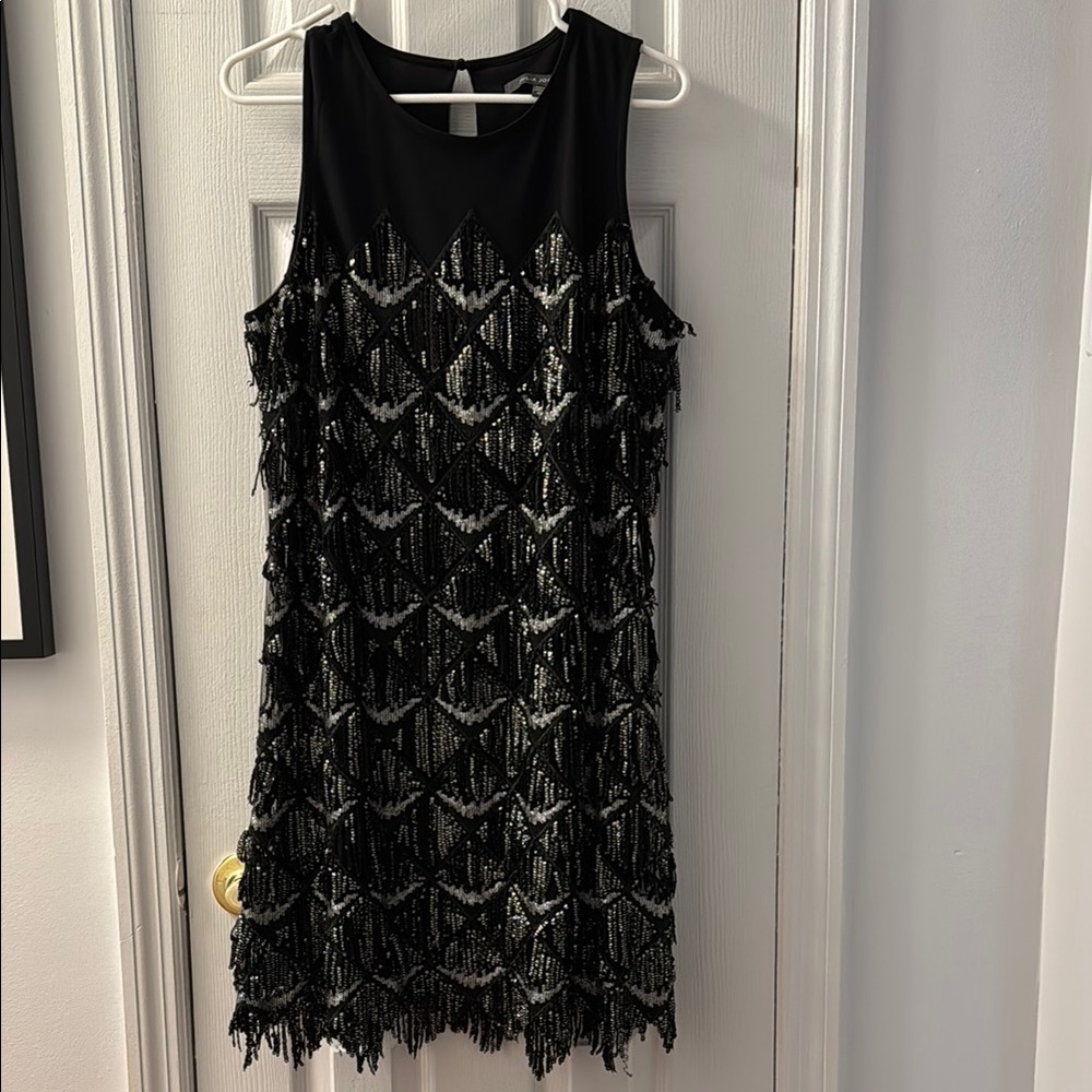 Julia Jordan Black Sheath Mini Dress Sleeveless Scoop Neck